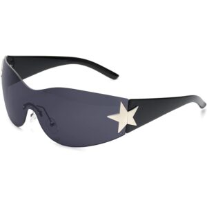 Dame solbriller for Dame Herre Wrap Around Fashion solbriller oversize