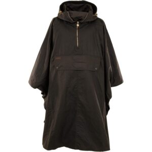 Unisex 2101 vandtæt Breathable Packable Cotton Oilskin Poncho - One Size jakke