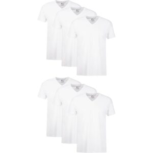Herre Hanes Herre's V-hals Undershirt, bomuld Moisture-Wicking White Undershirts, 6 & 12 Pack T-shirt