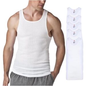 Herre bomuld ribbet Tank Tagless Undershirts, Multipack T-shirt