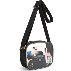 Dame crossbody taske, Stadium Approved Clear pung taske for Concerts Sports Events