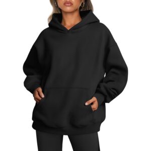 Trendy Queen Dame oversize hoodie fleece sweatshirt efterår mode 2025 pullover striktrøje vinter Clothes