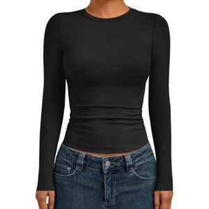 Dame langærmet Shirts Basic Compression Going Out cropped Fall Fashion Y2K Clothes 2025 top