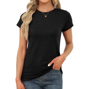 Dame kortærmet Summer T Shirts rund hals Causal Fashion Basic T-shirt