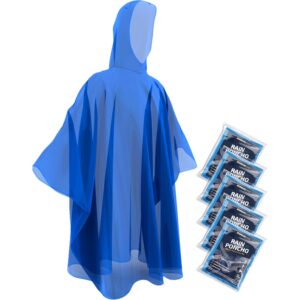 Herre Rain Ponchos for Adults (5 Pack) jakke