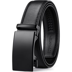 Herre BOSTANTEN Mens Belt Leather Ratchet Belt For Men Dress and Casual with Adjustable Buckle, Trim to Fit bælte