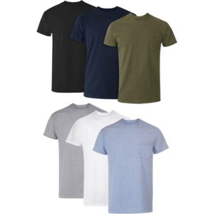 Herre Pack, 6-Pack, Cool & Breathable bomuld , Stay-Tucked Undershirts for Herre skjorte