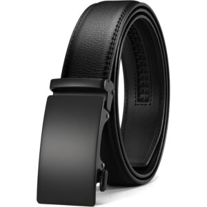 Herre CHAOREN Mens Belt - Mens Ratchet Belt Leather 1 3/8" for Dress Pant - Micro Adjustable Belt Fit Everywhere bælte