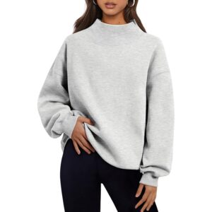 Dame oversize sweatshirt Turtleneck pullover langærmet sweatshirt Tops efterår mode Outfits 2025 Clothes