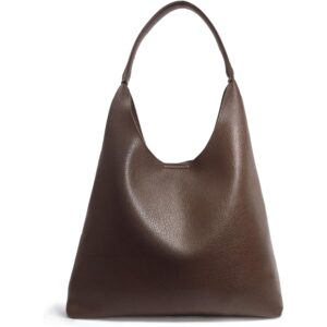 Dame taske for Dame Soft Vegan Leather skuldertaske taske Slouchy tote pung