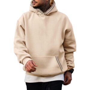 Herre hoodie pullover Casual Cotton fleece Hooded sweatshirt langærmet Shirts