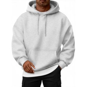 Herre oversize hoodie efterår sweatshirt vinter fleece Hooded Collar Drawstring pullover With Pockets