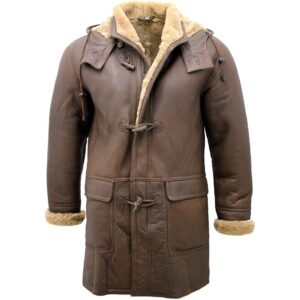 Herre med hætte Duffle frakke