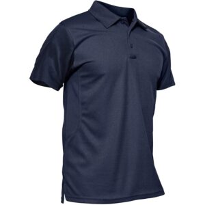 Herre Quick Dry Performance kortærmet Tactical Pique Jersey Golf skjorte
