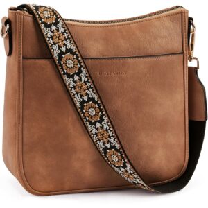Dame crossbody taske for Dame Trendy Vegan Leather Hobo pung skuldertaske taske