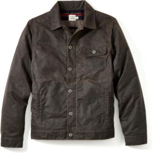 Herre Huckberry Flint and Tinder Herre's Wool-Lined Waxed Trucker jakke, Built for Layering