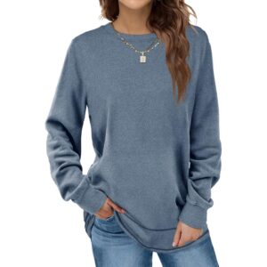 Sweatshirt for Dame rund hals langærmet Shirts Tunic Tops for Leggings efterår mode vinter Clothing