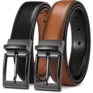 Herre CHAOREN Reversible Belt Men 1 Piece - 1.25" Leather Dress Belt - Trim to Fit for Elegant Style bælte