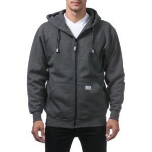 Herre med lynlås fleece hoodie