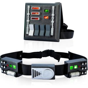 Herre EP.4 Black Lord Chest Plate Box and Belt Buckle with Lights Costume Props for Men, 3D Model New Version bælte