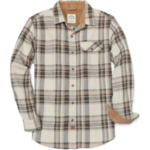 Herre flannel langærmet flannel for Herre Casual med knapper-down Brushed 100% bomuld skjorte